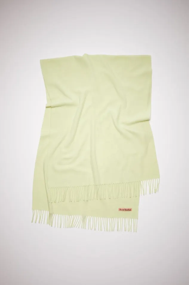 Women Fringe Wool Scarf 8211 Oversized Pale Green Acne Studios Scarves