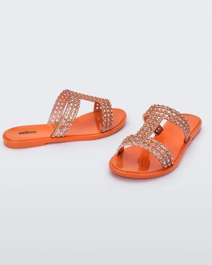 Women Glowing Orangecopper Melissa Slides