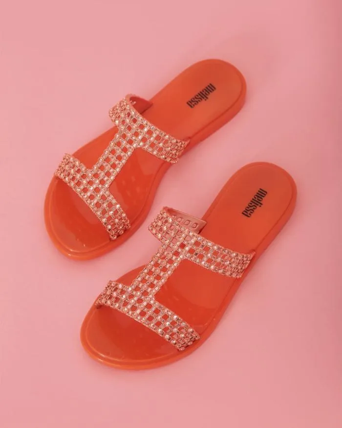 Women Glowing Orangecopper Melissa Slides