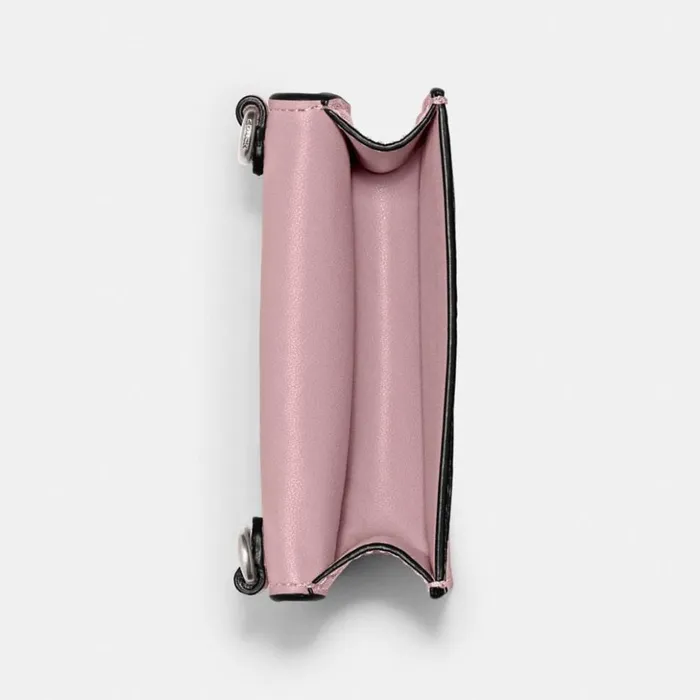 Women Half Flap Card Case Silverfaded Purple Coach Clutches
