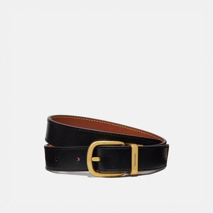 Women Harness Buckle Reversible Belt 25 Mm Brassblack1941 Saddle Coach Belts