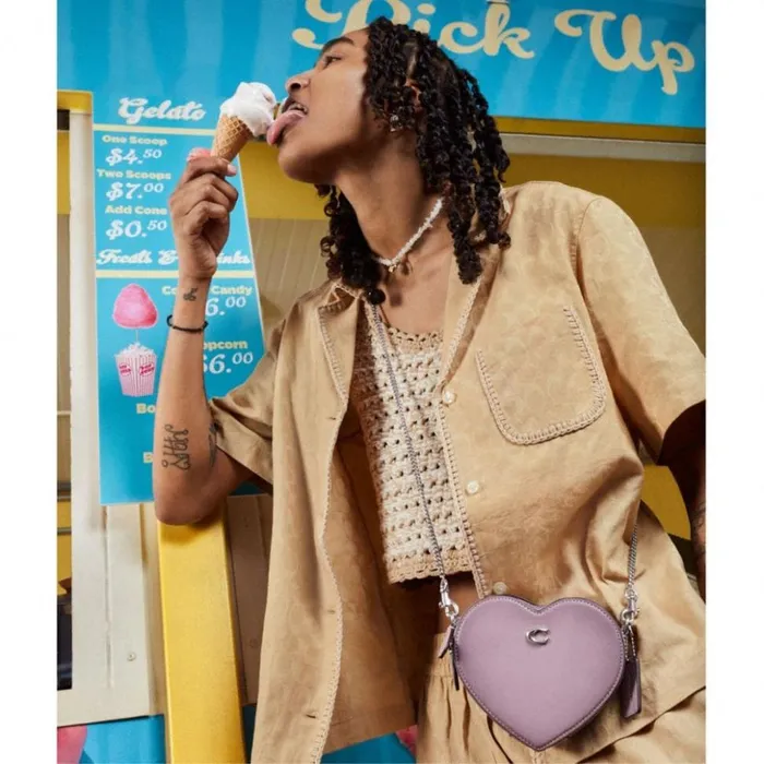 Women Heart Crossbody 14 Lhice Purple Coach Crossbody Bags