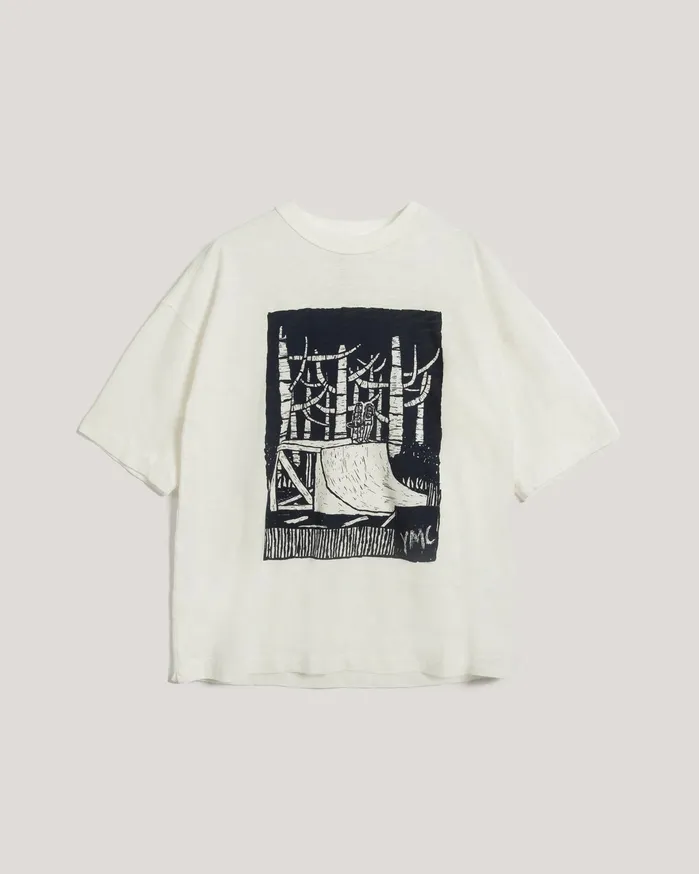 Women It039s Out There Graphic TShirt White YMC Tops and TShirts