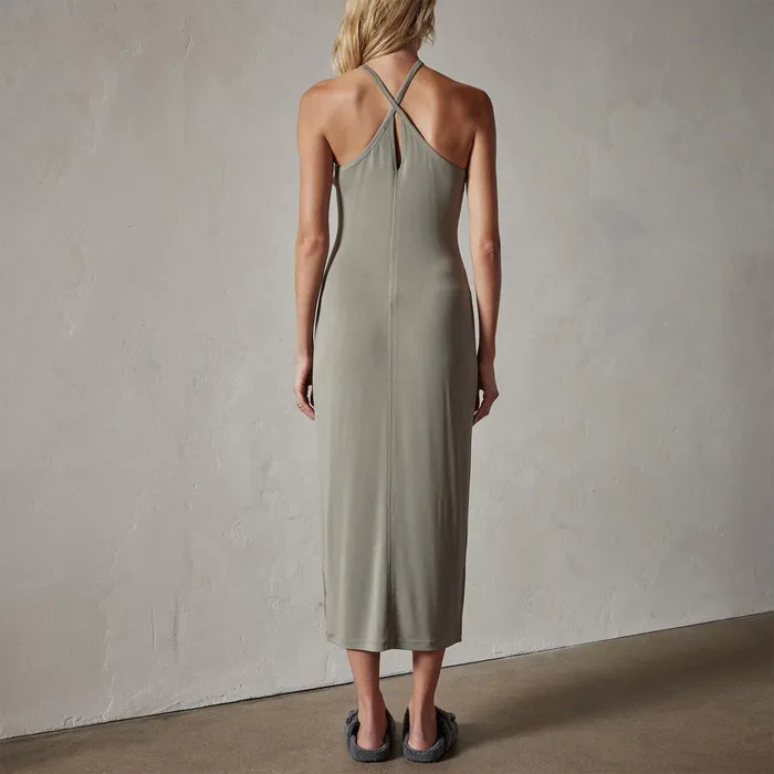 WOMEN James Perse DRESSESJUMPSUITS Cross Back Dress Concrete