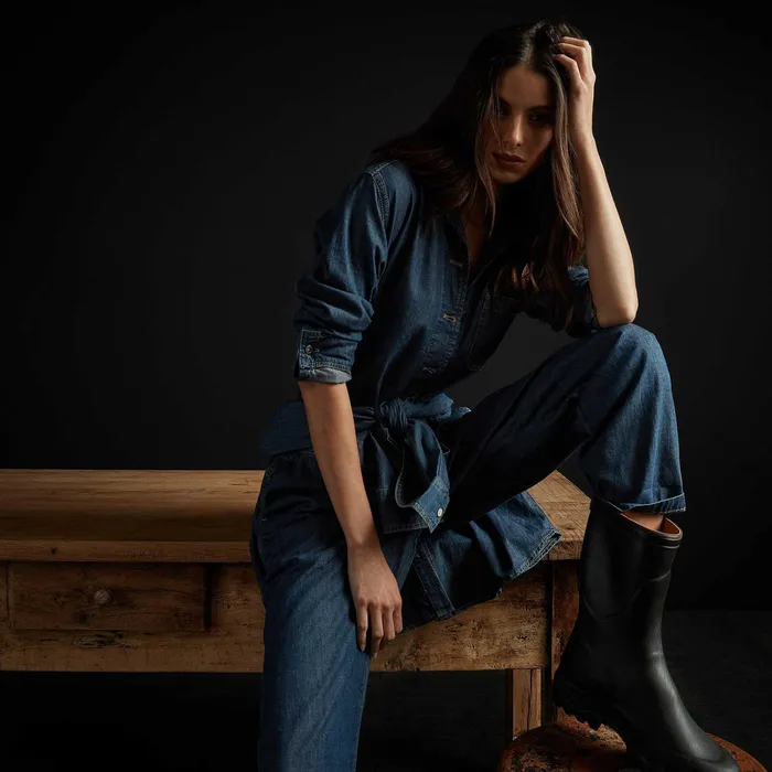 WOMEN James Perse DRESSESJUMPSUITS Denim Utility Boiler Suit Indigo