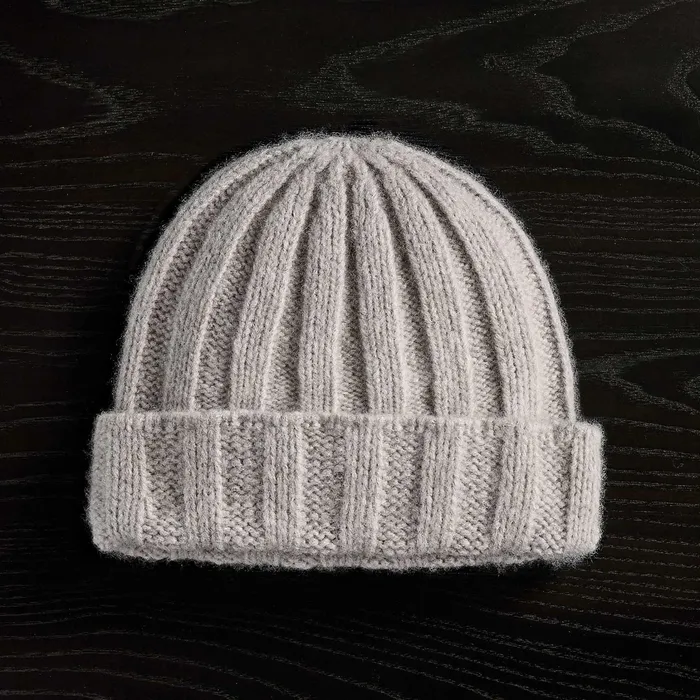 WOMEN James Perse HATS Textured Cashmere Beanie Silver Wheat