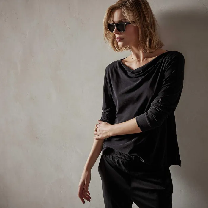 WOMEN James Perse NOVELTY TOPS Cove Tee Black