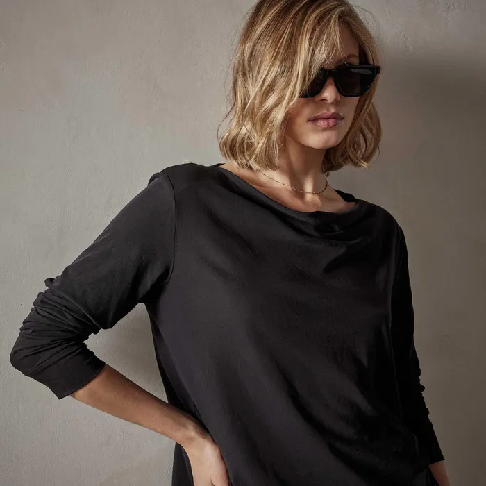 WOMEN James Perse NOVELTY TOPS Cove Tee Black
