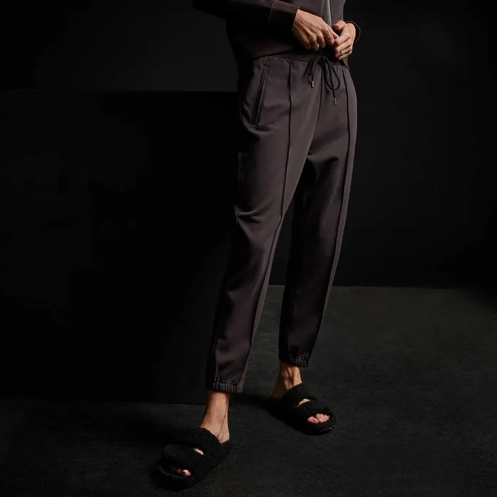 WOMEN James Perse Performance Bottoms Piped Track Pant Chocolate