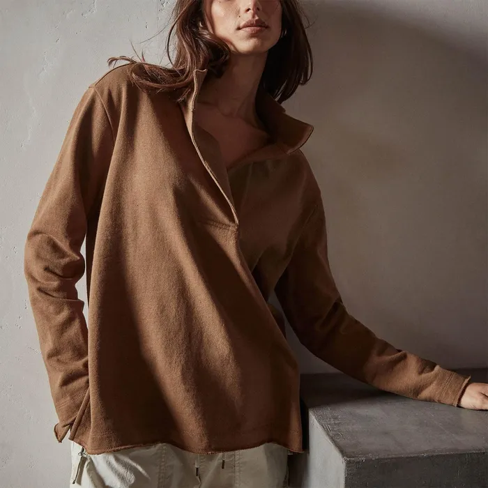 WOMEN James Perse SWEAT TOPSBOTTOMS French Terry Open Funnel Neck Acorn