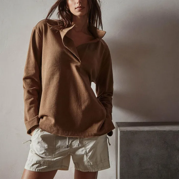 WOMEN James Perse SWEAT TOPSBOTTOMS French Terry Open Funnel Neck Acorn