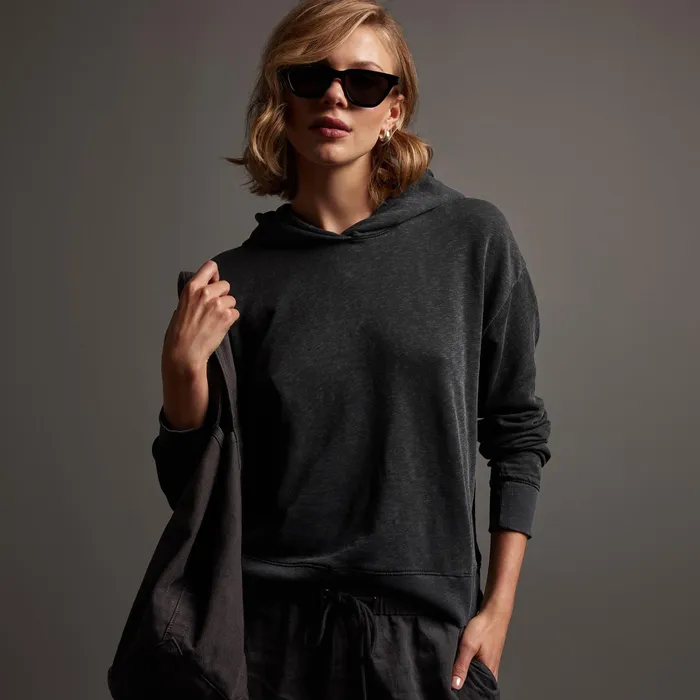 WOMEN James Perse SWEAT TOPSBOTTOMS Pullover Hoodie Magma Pigment