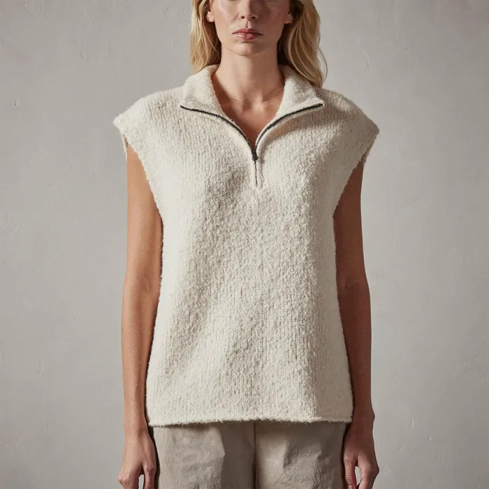 WOMEN James Perse SWEATERS Everest Sweater Vest Bone