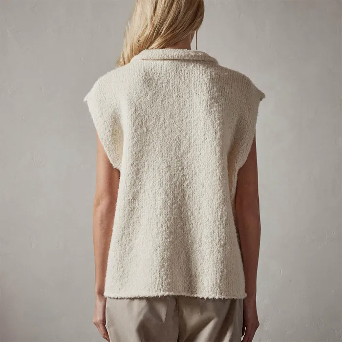WOMEN James Perse SWEATERS Everest Sweater Vest Bone