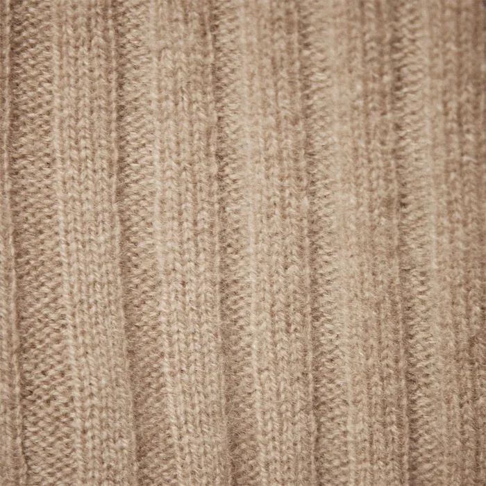 WOMEN James Perse SWEATERS Ribbed Cashmere Sleeveless Turtleneck Mocha