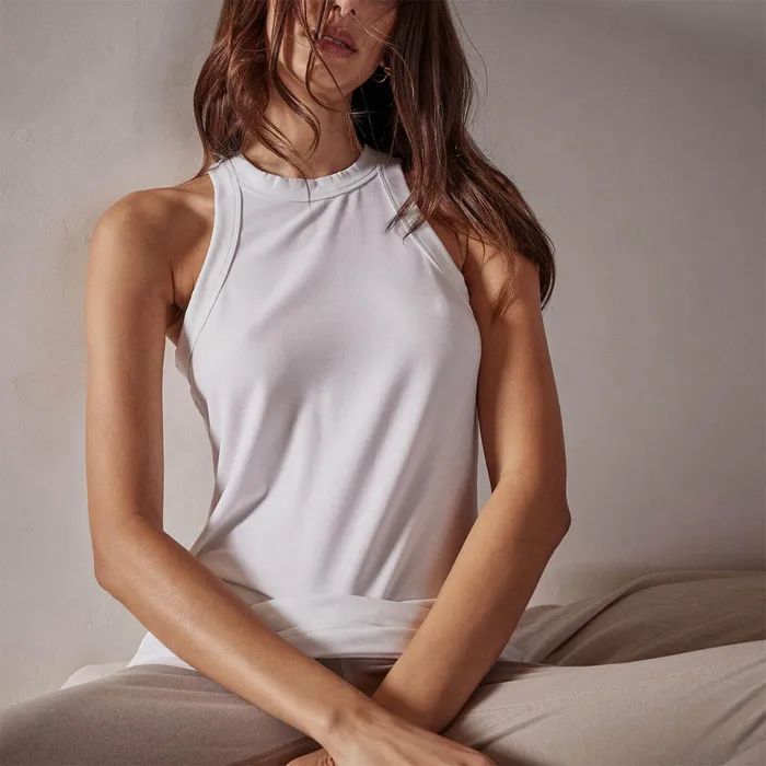 WOMEN James Perse TANKS Sueded Stretch Jersey Muscle Tank White
