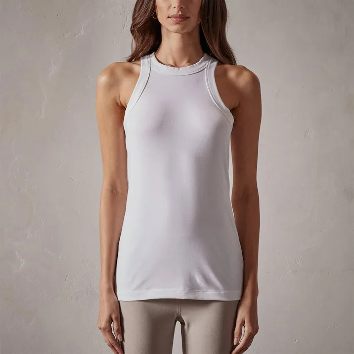 WOMEN James Perse TANKS Sueded Stretch Jersey Muscle Tank White