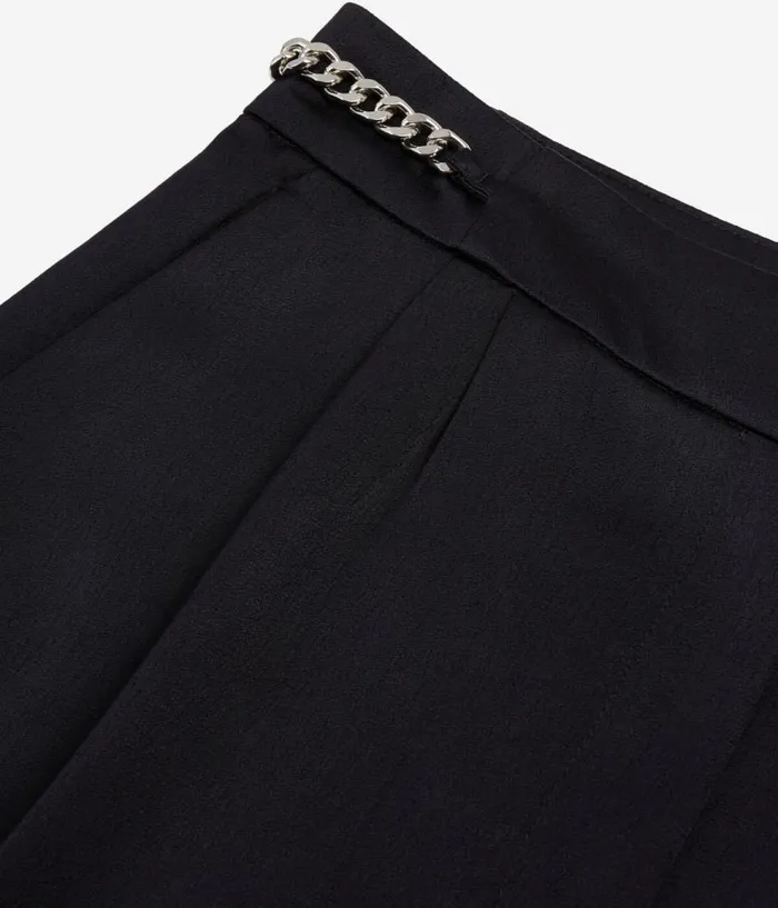 Women Jeans and Pants THE KOOPLES Navy Blue Trousers With Chains Women Jeans and Pants THE KOOPLES Navy Blue Trousers With Chains