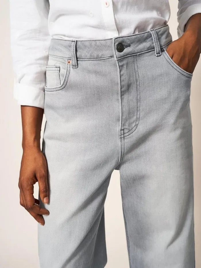 Women JEANS White Stuff Heidi Wide Leg Jean Light Grey Women JEANS White Stuff Heidi Wide Leg Jean Light Grey