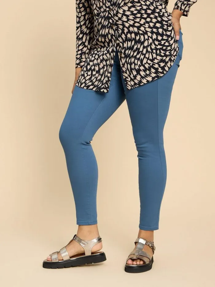 Women JEANS White Stuff Janey Cotton Jegging Mid Blue Women JEANS White Stuff Janey Cotton Jegging Mid Blue