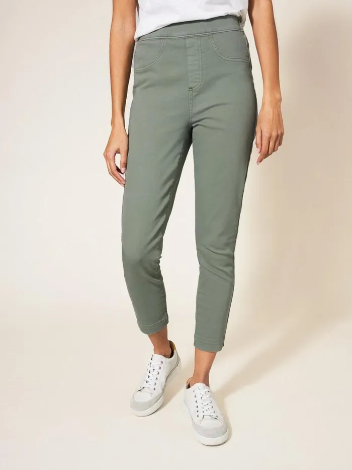 Women JEANS White Stuff Janey Cropped Jegging Light Green