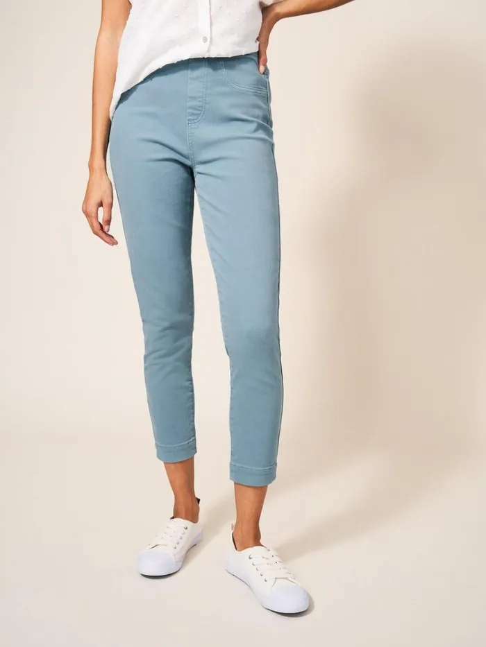 Women JEANS White Stuff Janey Cropped Jegging Mid Teal