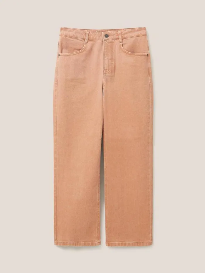 Women JEANS White Stuff Leighton ClayDye Straight Jean Mid Coral Women JEANS White Stuff Leighton ClayDye Straight Jean Mid Coral
