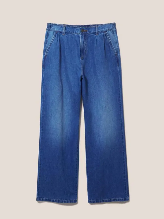 Women JEANS White Stuff Ren Cotton Linen Wide Leg Jean Mid Denim Women JEANS White Stuff Ren Cotton Linen Wide Leg Jean Mid Denim