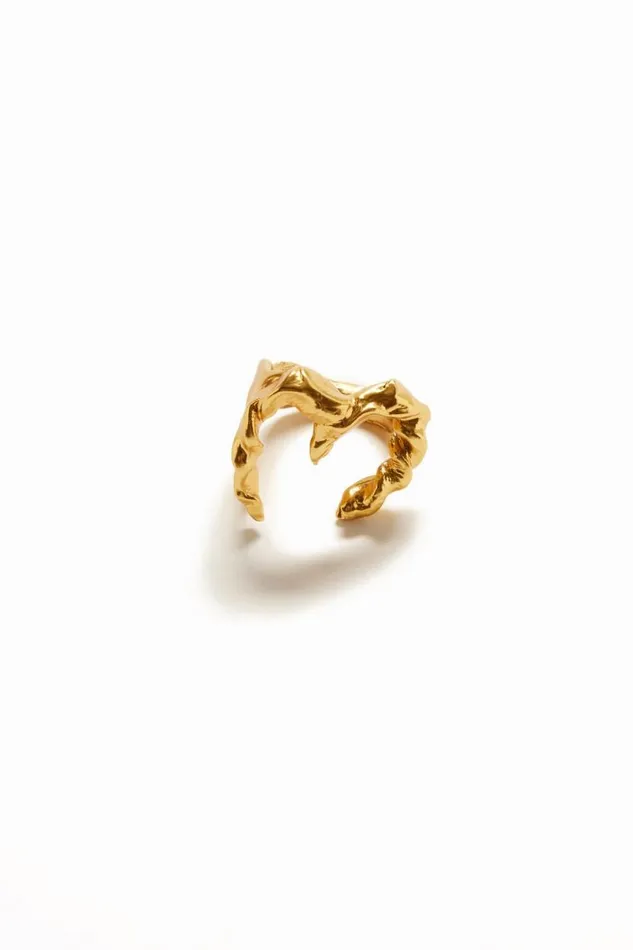 Women Jewellery Desigual Zalio Gold Plated Letter M Ring