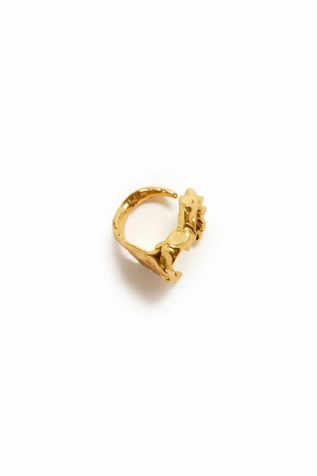 Women Jewellery Desigual Zalio Gold Plated Letter M Ring