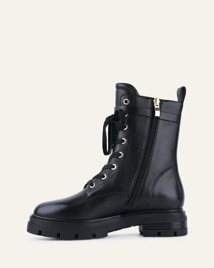 Women jomercer Barnett flat ankle boots black leather ANKLE BOOTS Women jomercer Barnett flat ankle boots black leather ANKLE BOOTS