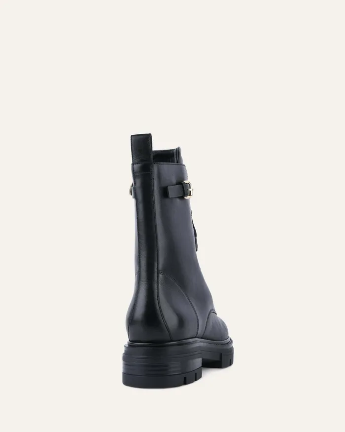 Women jomercer Barnett flat ankle boots black leather ANKLE BOOTS Women jomercer Barnett flat ankle boots black leather ANKLE BOOTS