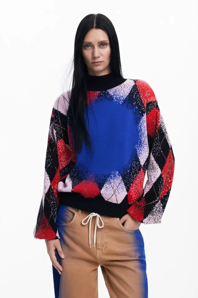 Women Jumpers Desigual Spray Effect Sweater Maitrepierre