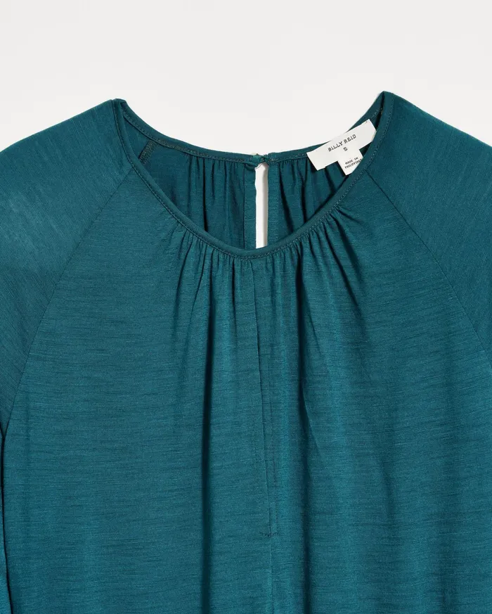 Women Keyhole Midi Dress Teal Billy Reid Dresses