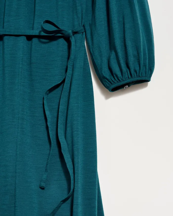 Women Keyhole Midi Dress Teal Billy Reid Dresses