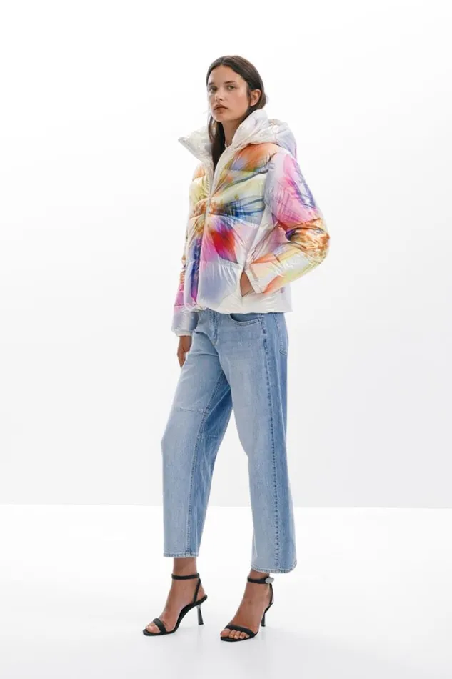 WomenKids Coats And Jackets Desigual Quilted Flower Coat