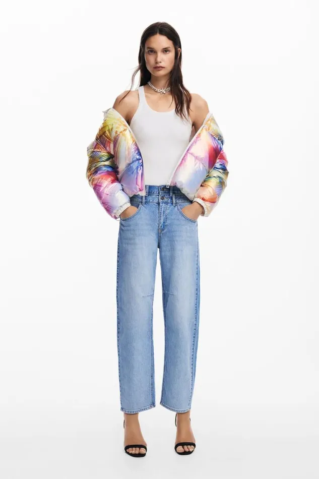 WomenKids Coats And Jackets Desigual Quilted Flower Coat