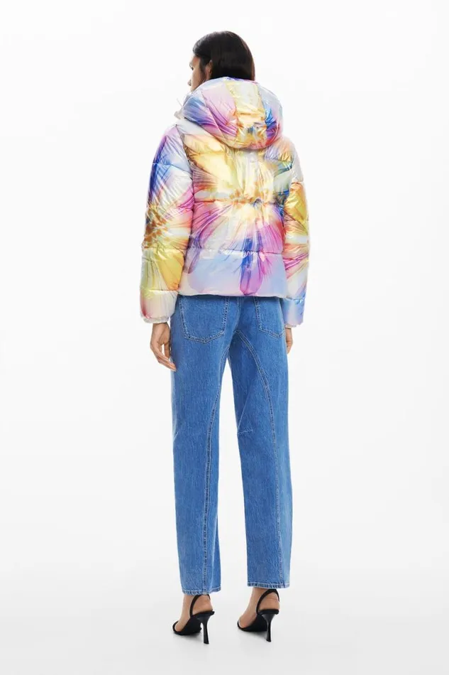 WomenKids Coats And Jackets Desigual Quilted Flower Coat