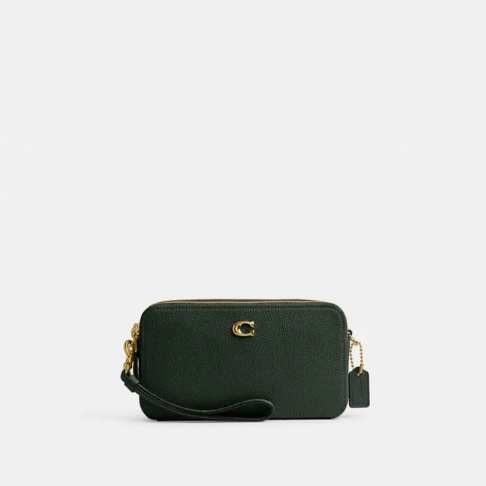 Women Kira Crossbody Brassamazon Green Coach Clutches