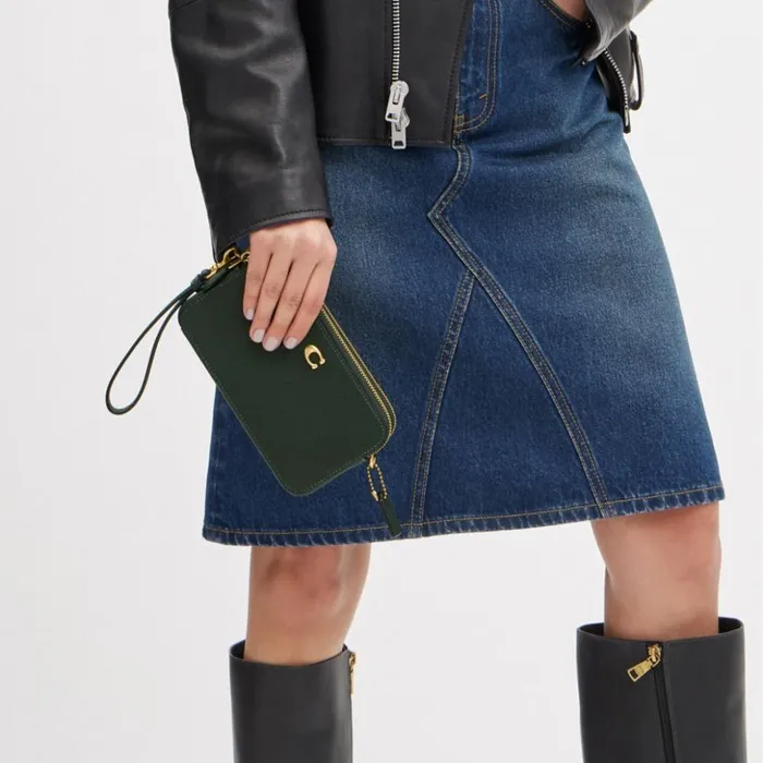 Women Kira Crossbody Brassamazon Green Coach Clutches