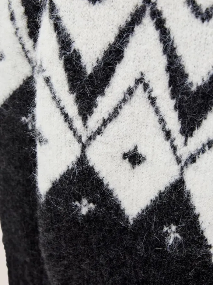 Women KNITWEAR White Stuff BLACK FAIRISLE JUMPER Black Multi Women KNITWEAR White Stuff BLACK FAIRISLE JUMPER Black Multi