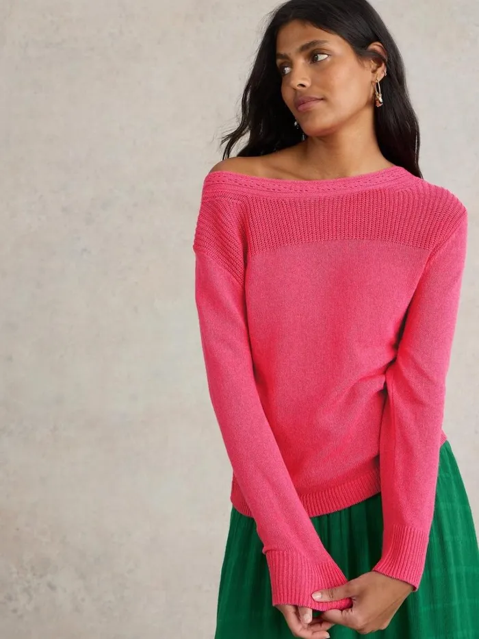 Women KNITWEAR White Stuff HEATHER JUMPER Mid Pink Women KNITWEAR White Stuff HEATHER JUMPER Mid Pink