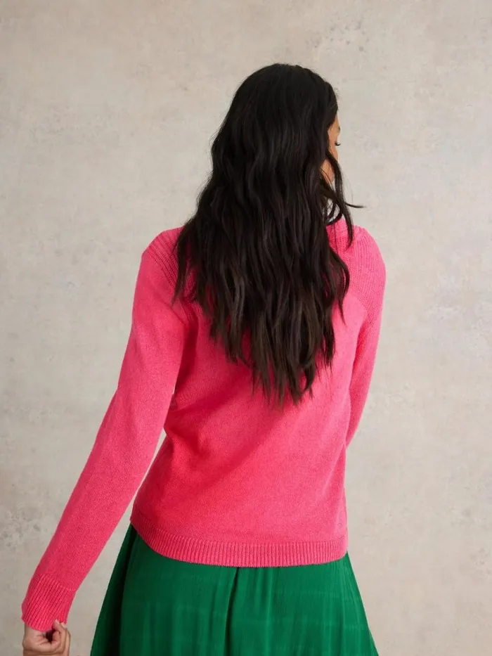 Women KNITWEAR White Stuff HEATHER JUMPER Mid Pink Women KNITWEAR White Stuff HEATHER JUMPER Mid Pink