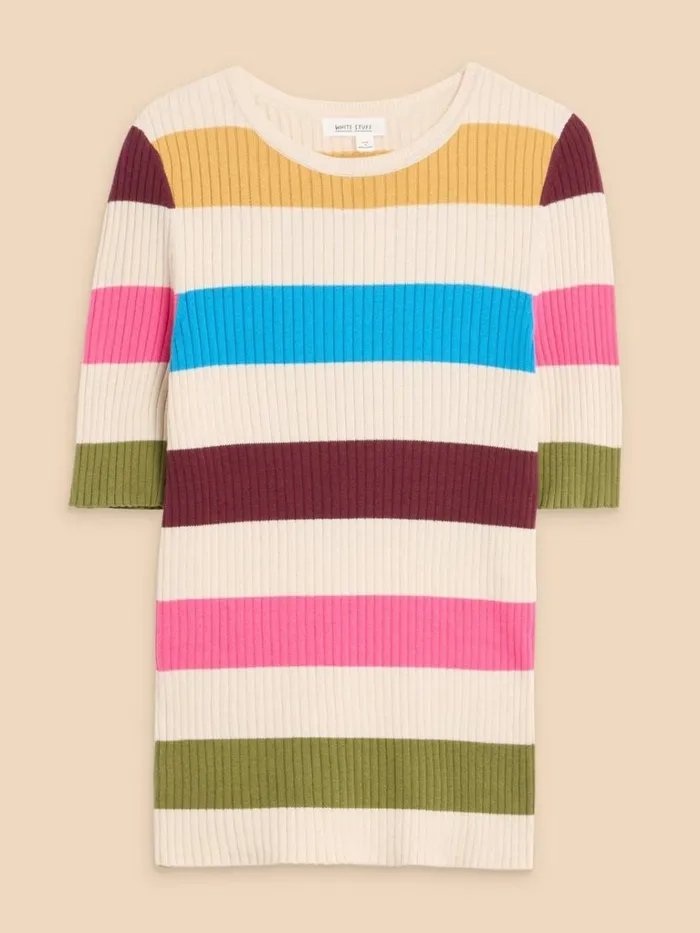 Women KNITWEAR White Stuff IVY RIB JUMPER Ivory Multi Women KNITWEAR White Stuff IVY RIB JUMPER Ivory Multi