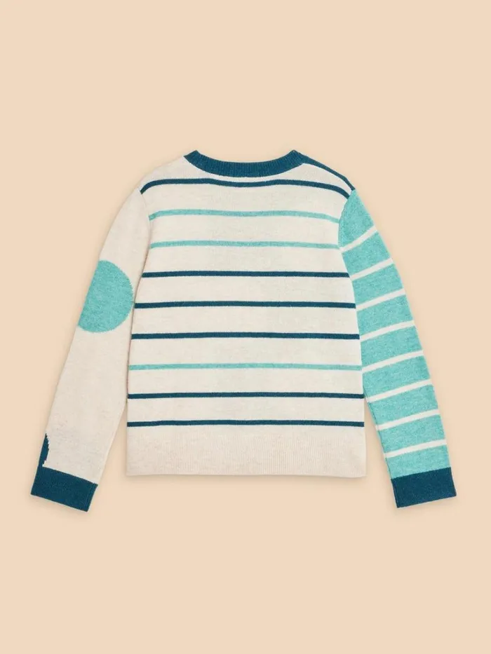 Women KNITWEAR White Stuff JADE SPOTSTRIPE JUMPER Teal Multi Women KNITWEAR White Stuff JADE SPOTSTRIPE JUMPER Teal Multi
