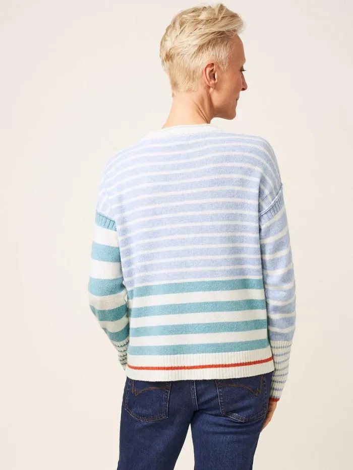 Women KNITWEAR White Stuff JEJU STRIPE JUMPER Blue Multi Women KNITWEAR White Stuff JEJU STRIPE JUMPER Blue Multi