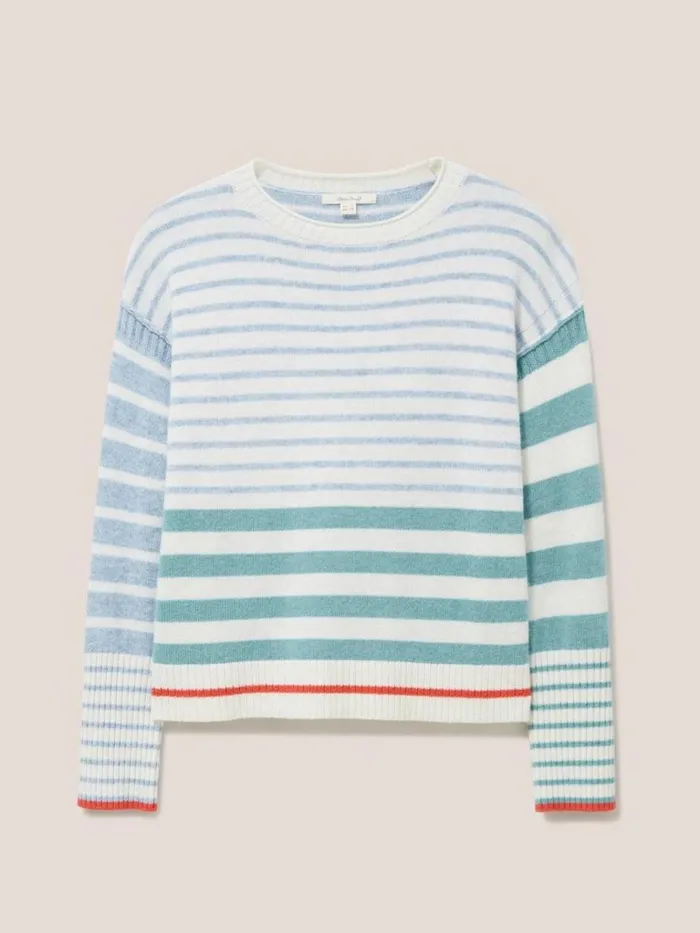 Women KNITWEAR White Stuff JEJU STRIPE JUMPER Blue Multi Women KNITWEAR White Stuff JEJU STRIPE JUMPER Blue Multi