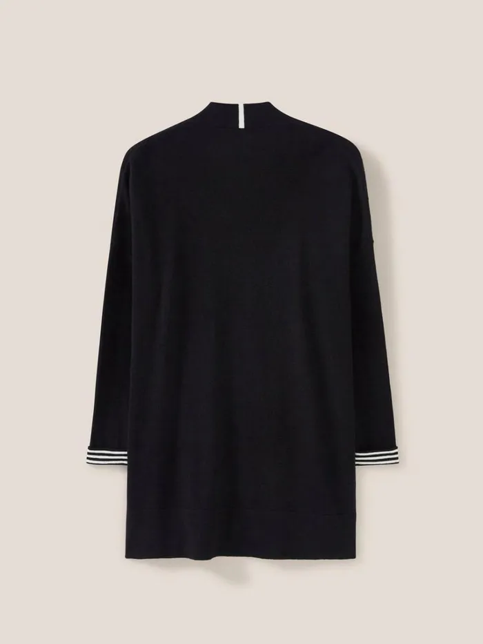 Women KNITWEAR White Stuff LAURA LONGLINE CARDI Pure Black Women KNITWEAR White Stuff LAURA LONGLINE CARDI Pure Black