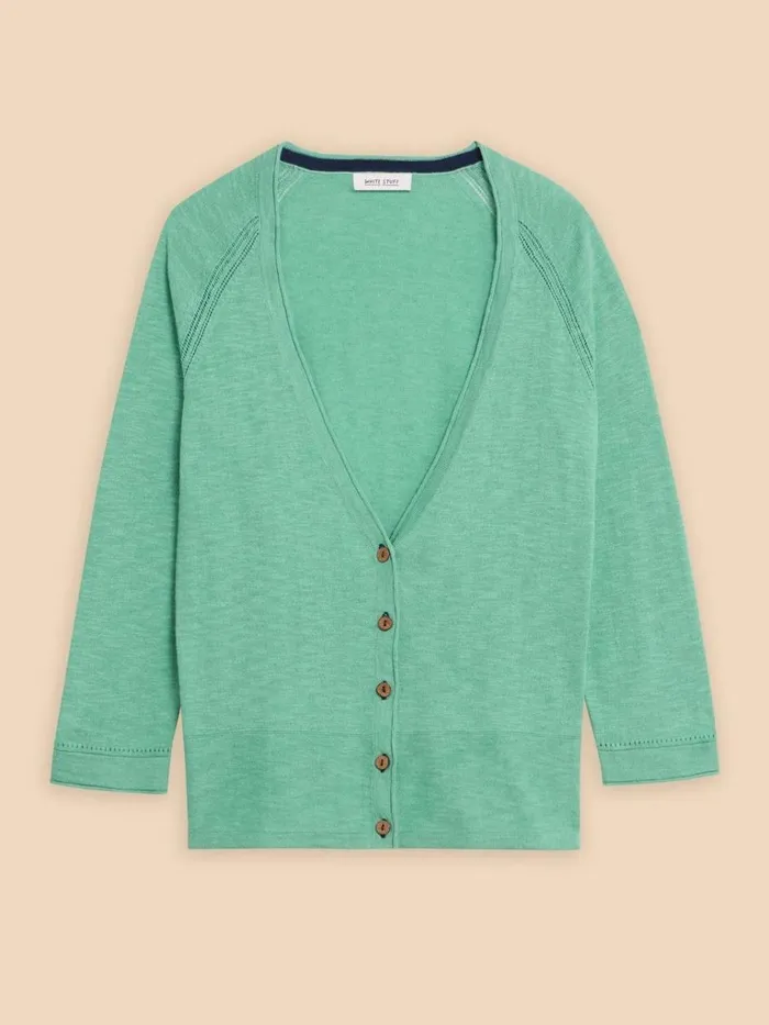 Women KNITWEAR White Stuff NARIA V NECK CARDI Mid Teal Women KNITWEAR White Stuff NARIA V NECK CARDI Mid Teal