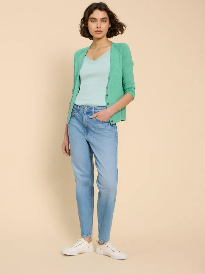 Women KNITWEAR White Stuff NARIA V NECK CARDI Mid Teal Women KNITWEAR White Stuff NARIA V NECK CARDI Mid Teal